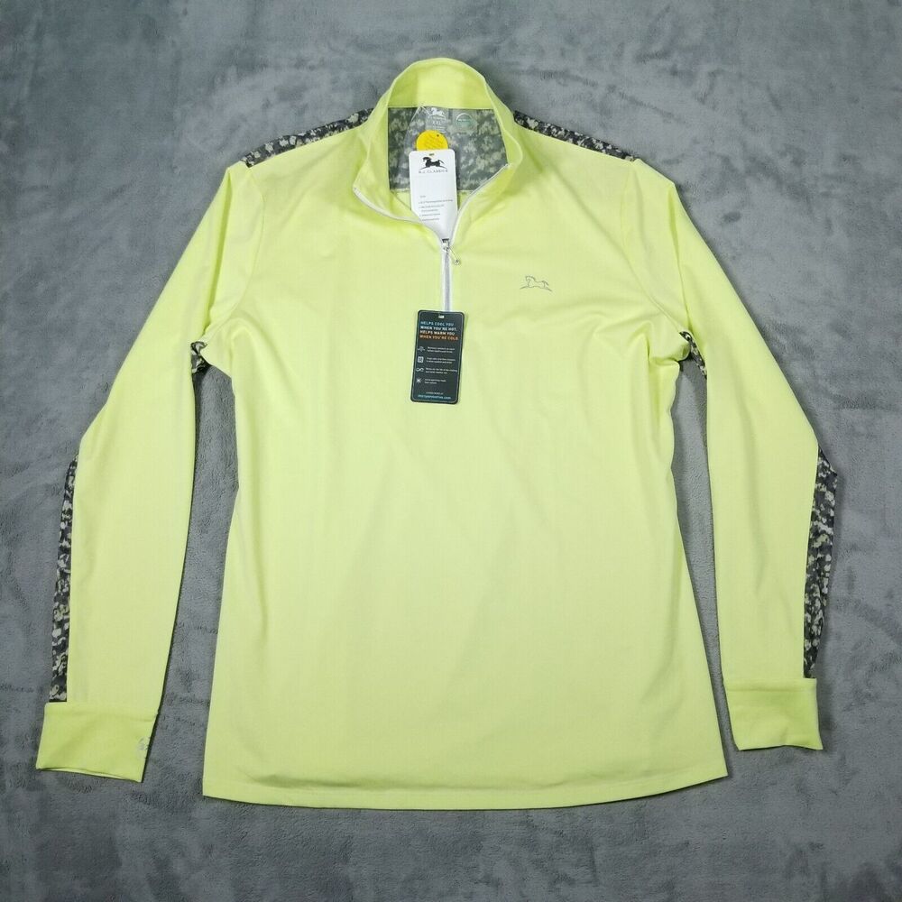 NEW RJ Classics Ella Training Shirt Womens Yellow Size XXL 1/4 Zip 37.5 Sun